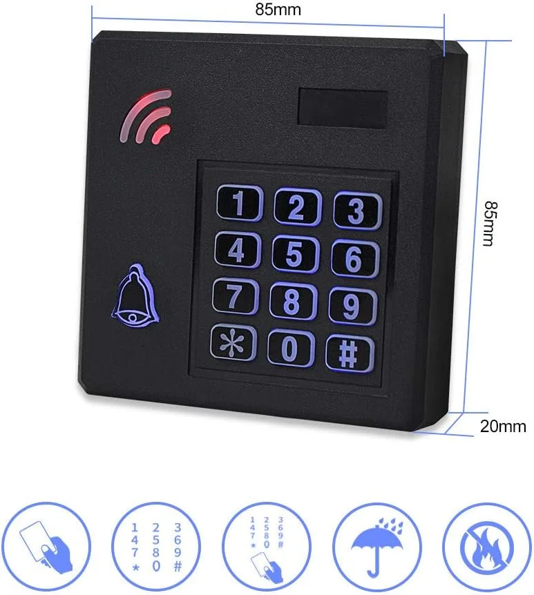 کیت سیستم کنترل دسترسی ضد آب FST IP68 شامل صفحه کلید RFID مناسب فضای باز + قفل مغناطیسی برقی 180 کیلوگرمی + منبع تغذیه DC12V + 15 عدد جاسوئیچی 125 کیلوهرتز برای منزل کیت سیستم کنترل دسترسی ضد آب FST IP68 شامل صفحه کلید RFID مناسب فضای باز + قفل مغناطیسی برقی 180 کیلوگرمی + منبع تغذیه DC12V + 15 عدد جاسوئیچی 125 کیلوهرتز برای منزل