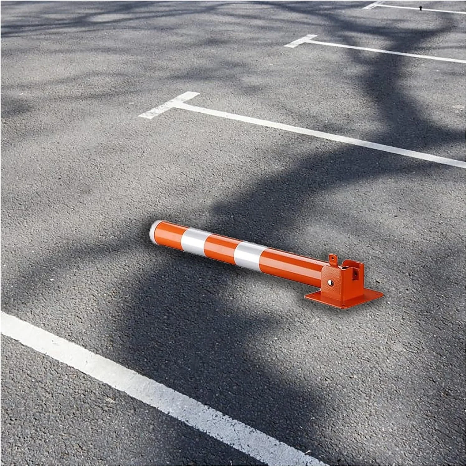 میله محافظ تاشو برای ایمنی پارکینگ، مناسب برای مدرسه، هتل، شرکت، بانک، منزل، انبار، گاراژ، پارکینگ خودرو، میله امنیتی کنار جاده و پیاده رو با قفل، کلید و نوار بازتابنده، نصب آسان