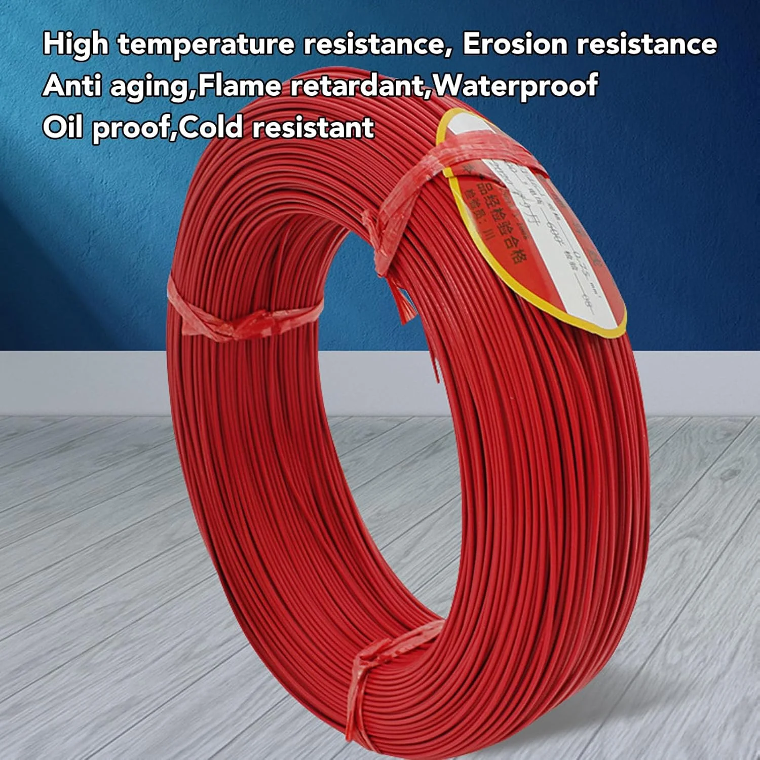 کابل حلقه القایی Telituny، سیم پیچ تشخیص خودرو 50 متری، سیم مسی قلع اندود 0.75 میلی متر مربع 19 رشته، کابل عایق PTFE 600 ولت برای سیستم های مانع پارکینگ، آشکارسازهای حلقه ترافیکی