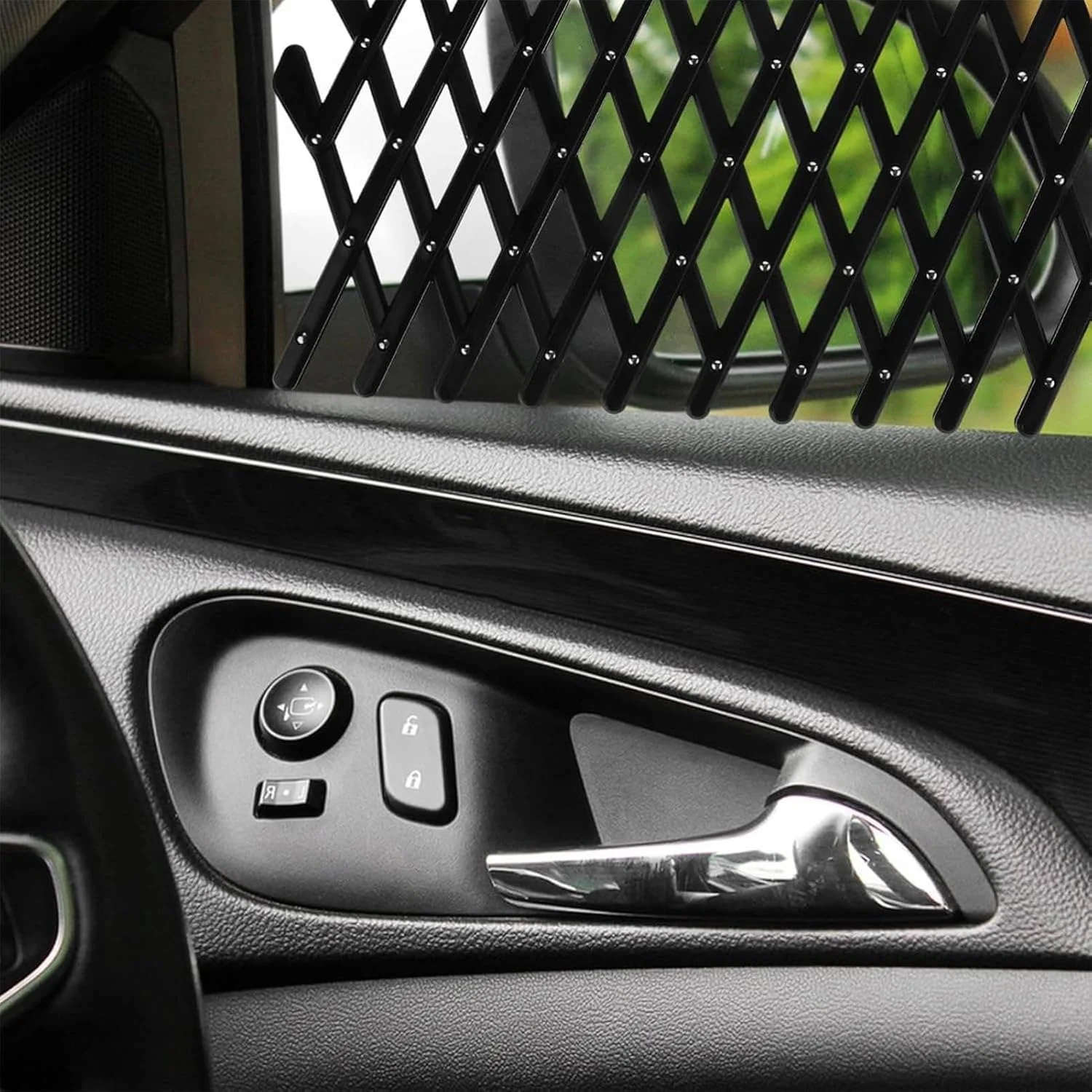 محافظ ایمنی پنجره خودرو برای سگ، نرده توری پنجره خودرو برای تهویه، جلوگیری از بیرون پریدن حیوانات خانگی، محافظ نرده ایمنی برای خودروهای سواری، شاسی بلند، سدان، مینی ون و RV محافظ ایمنی پنجره خودرو برای سگ، نرده توری پنجره خودرو برای تهویه، جلوگیری از بیرون پریدن حیوانات خانگی، محافظ نرده ایمنی برای خودروهای سواری، شاسی بلند، سدان، مینی ون و RV