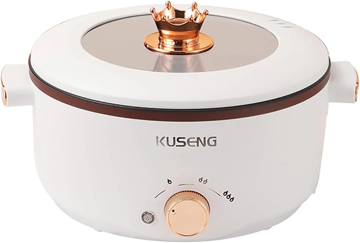 دیگ برقی چند منظوره 2.5 لیتری با محافظت در برابر گرمای بیش از حد، ایده آل برای خورش ها، سوپ ها، دیزی و نودل برای یک نفر