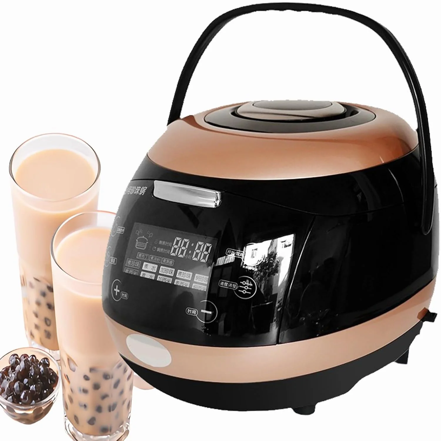 دیگ مروارید تمام اتوماتیک 5 لیتری، صفحه لمسی، گرم نگهدارنده: 9 ساعت، جوشاندن مرواریدها به مدت 40 دقیقه، پروب هوشمند دما/بدون سرریز، برای مکان های متعدد غذاخوری، 5 لیتر