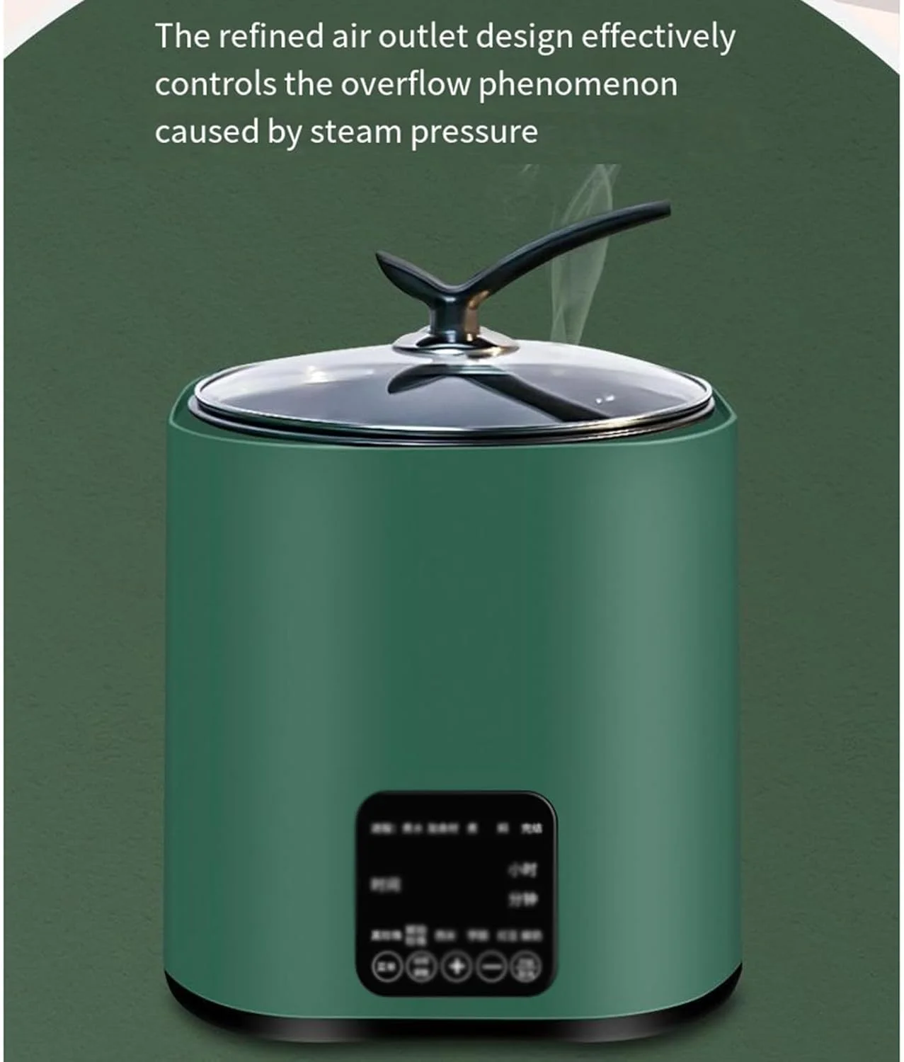 دیگ مروارید پز تمام اتوماتیک 9 لیتری، پخت مروارید 1 کیلوگرم، صفحه لمسی هوشمند، لاینر: 24×19 سانتی متر، عایق 9 ساعته / گرمایش سه بعدی، مناسب برای مکان های مختلف غذاخوری، 9 لیتر، سبز