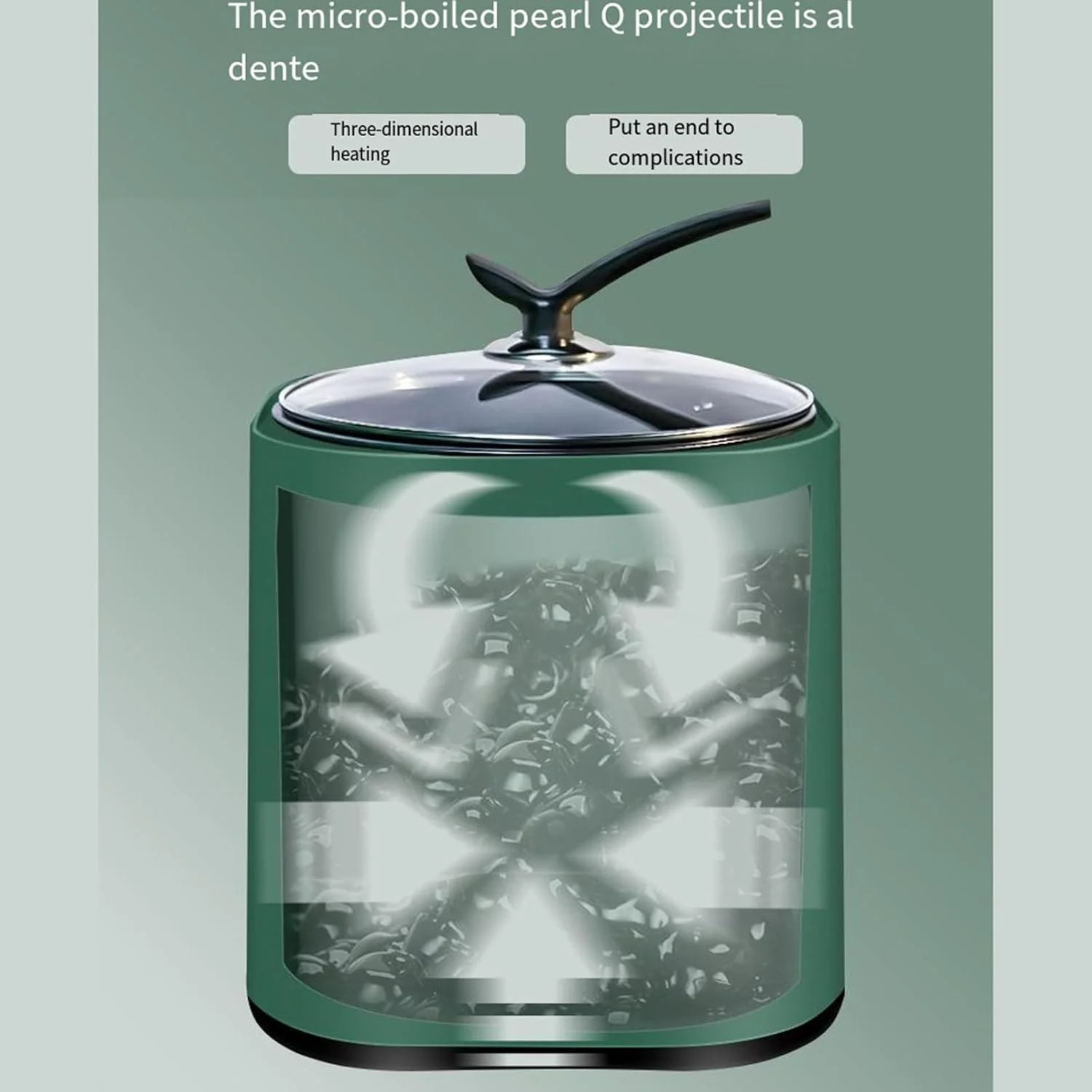 دیگ مروارید پز تمام اتوماتیک 9 لیتری، پخت مروارید 1 کیلوگرم، صفحه لمسی هوشمند، لاینر: 24×19 سانتی متر، عایق 9 ساعته / گرمایش سه بعدی، مناسب برای مکان های مختلف غذاخوری، 9 لیتر، سبز