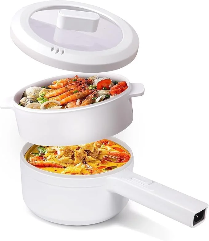 Mini Electric Hot Pot Cooker, 800W, Portable, with Safety Features