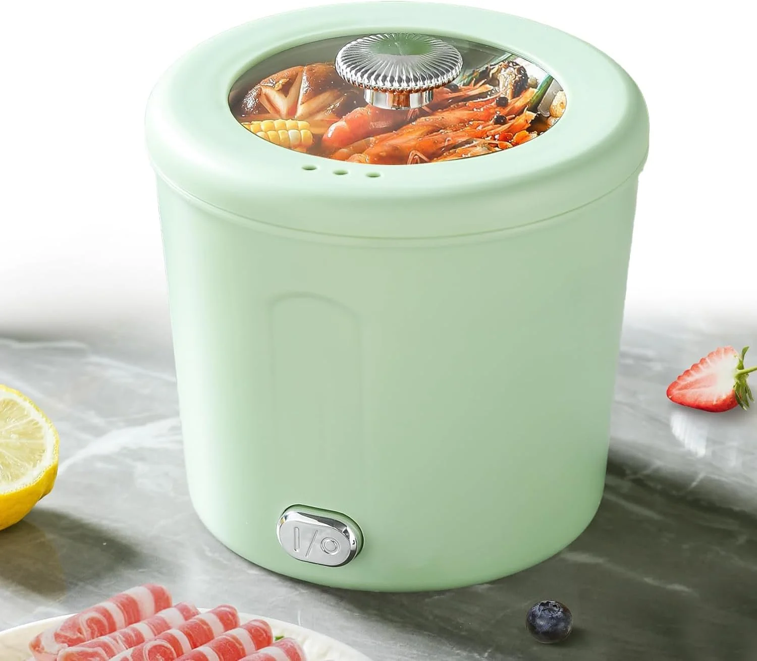 دیگ برقی، مینی پز رامن 1 لیتری، پز نودل سریع 450 واتی، دیگ برقی چند منظوره برای پخت پاستا، تخم مرغ، سوپ، دیگ قابل حمل با محافظت در برابر گرمای بیش از حد برای خوابگاه، دفتر، مسافرت