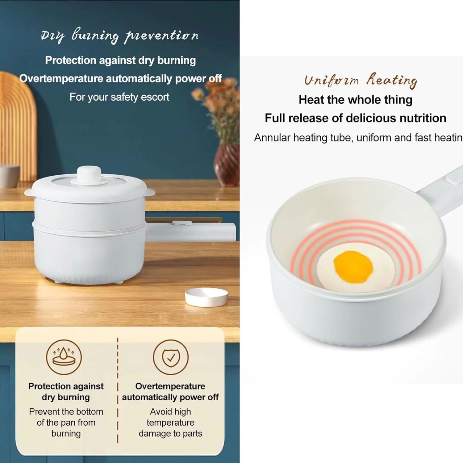 دیگ برقی با بخارپز، پلوپز چند منظوره، تابه برقی، قابلمه، تابه سرخ کن، نچسب، برای نودل، رامن، برنج سرخ شده، تخم مرغ، استیک، تفت دادن، بخارپز و سوپ برای خوابگاه و اداره (2 لیتر) دیگ برقی با بخارپز، پلوپز چند منظوره، تابه برقی، قابلمه، تابه سرخ کن، نچسب، برای نودل، رامن، برنج سرخ شده، تخم مرغ، استیک، تفت دادن، بخارپز و سوپ برای خوابگاه و اداره (2 لیتر)