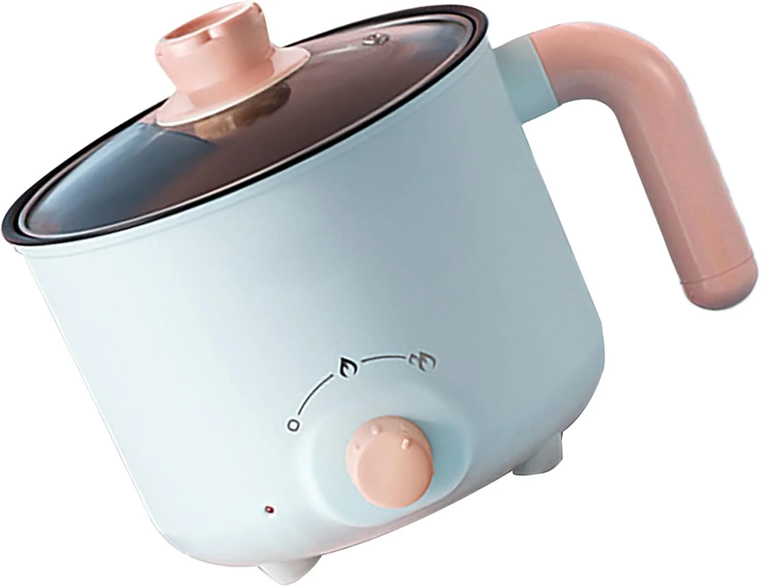 زودپز برقی نودل، مینی قابلمه برقی با گرمایش سریع، محافظت در برابر قطع خودکار برق، ضد سوختگی خشک، آبی قابل حمل ( نچسب با قابلمه بخارپز استیل )