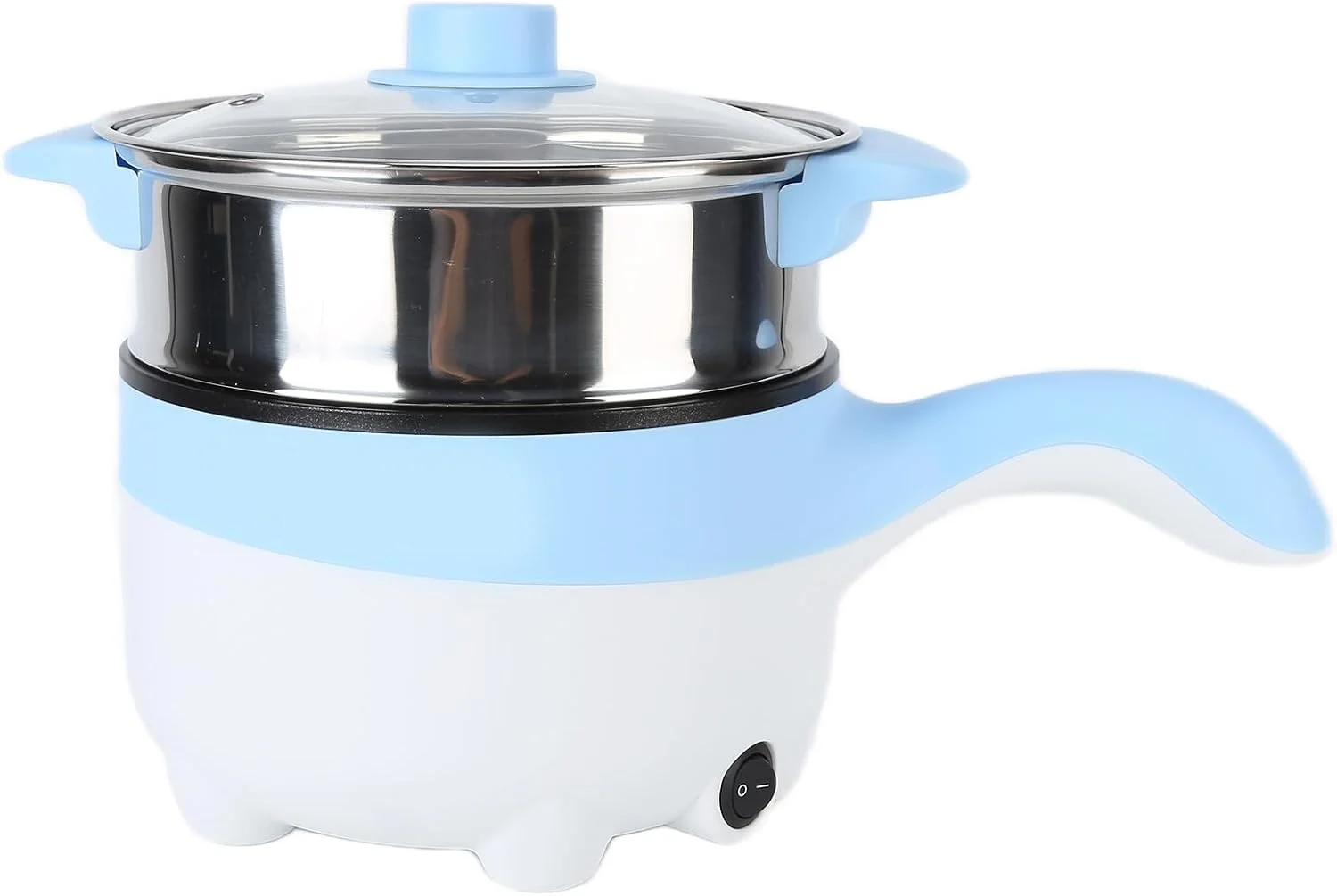 دیگ برقی 24 ولت Depisuta، استیل ضد زنگ نچسب، پلوپز مسافرتی قابل حمل با قابلیت هوشمند (دیگ برقی 2 لیتری 24 ولت آبی آسمانی)