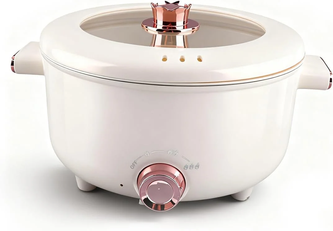 دیگ برقی چند منظوره 3.5 لیتری YUEHISY، پخت سریع نودل و سوپ ساز با پوشش مینای سرامیکی، برای رامن، دامپلینگ، تخم مرغ، پاستا، فرنی