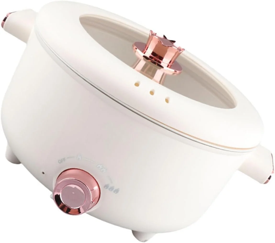 دیگ برقی چند منظوره 3.5 لیتری YUEHISY، پخت سریع نودل و سوپ ساز با پوشش مینای سرامیکی، برای رامن، دامپلینگ، تخم مرغ، پاستا، فرنی