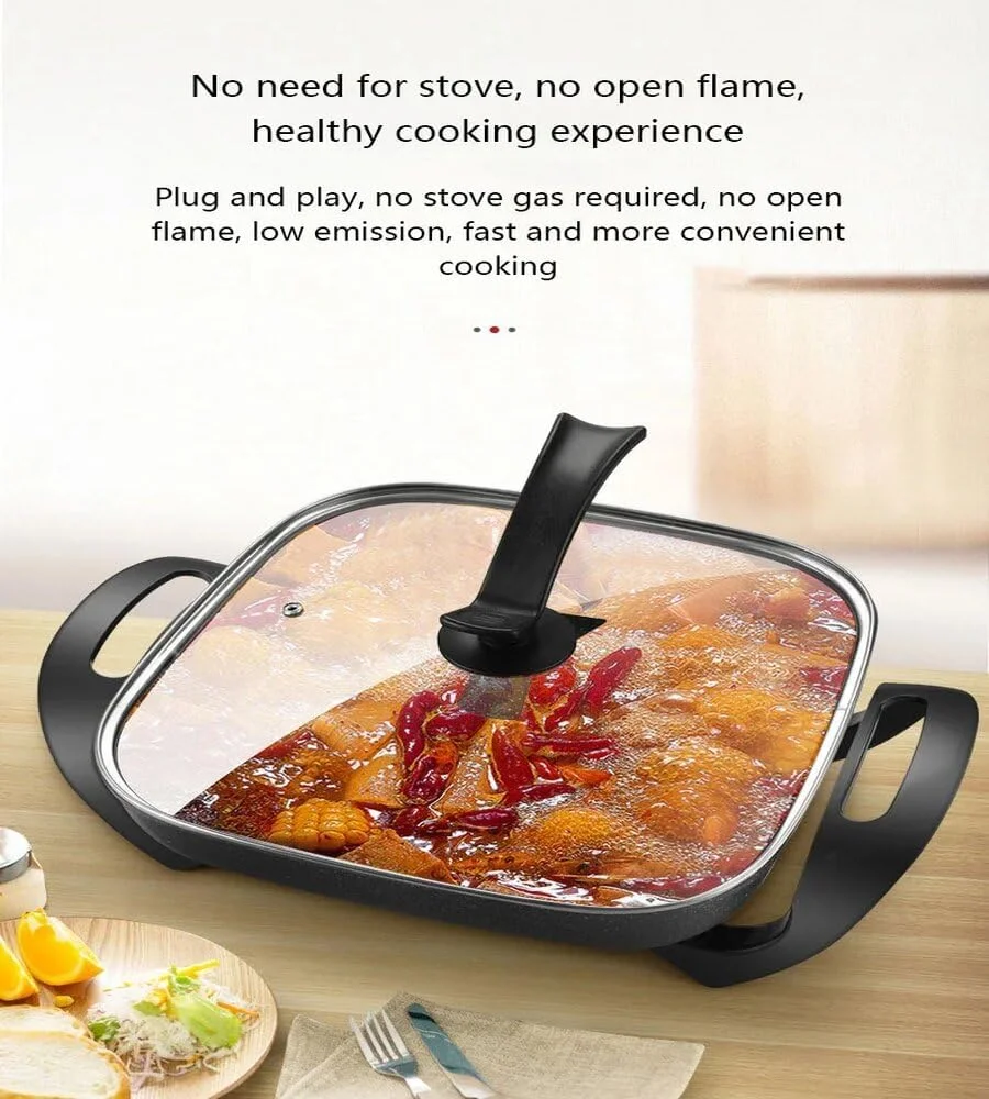 دیزنی قابلمه برقی چند منظوره شیک، تابه نچسب، پلوپز برقی، تابه سرخ کن، قابلمه گرم کننده (قابلمه گرم کننده)