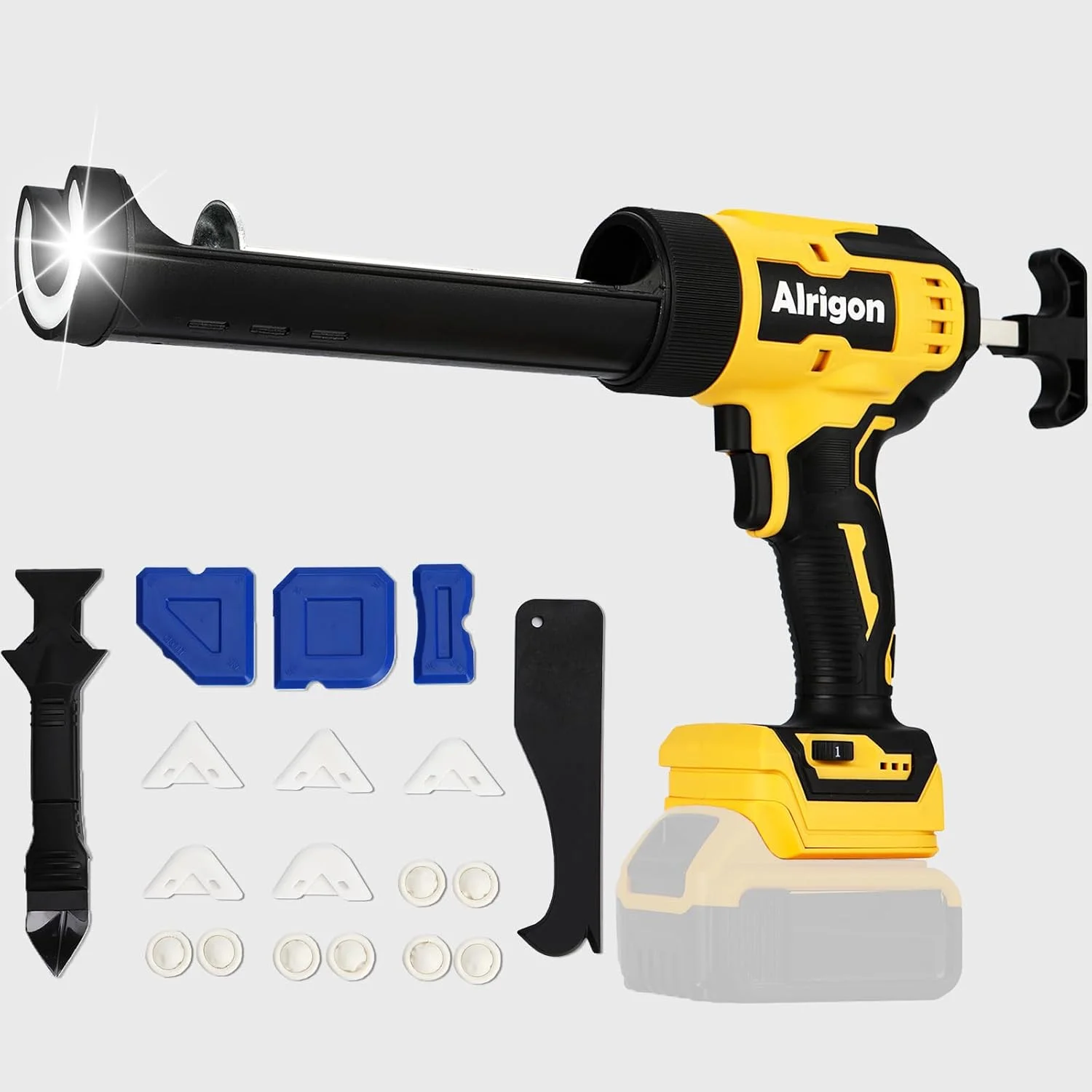 تفنگ درزگیر شارژی سازگار با باتری 20 ولت Dewalt MAX، تفنگ درزگیر برقی ارتقا یافته، ابزار درزگیری سیلیکونی، 6 سرعت قابل تنظیم، 300 میلی لیتر برای پر کردن و آب بندی
