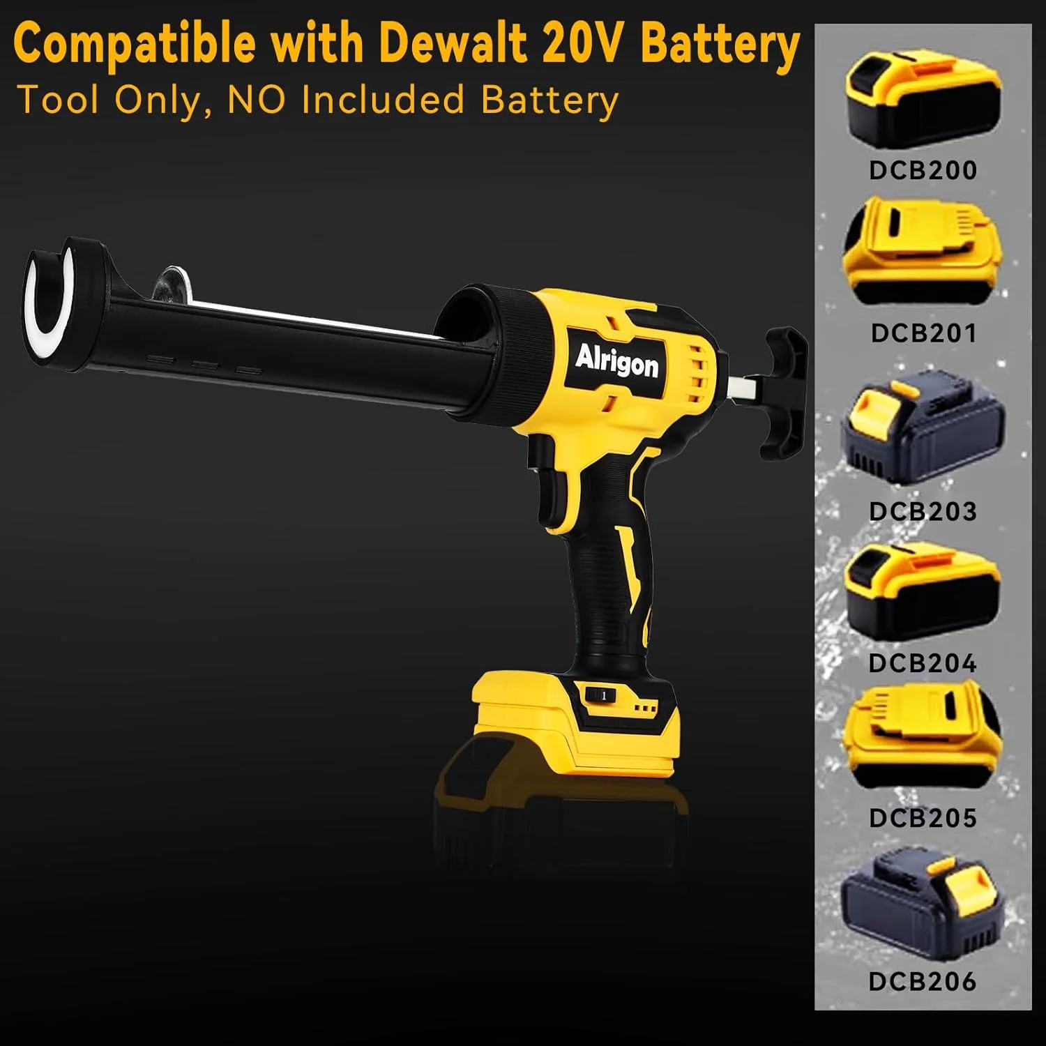 تفنگ درزگیر شارژی سازگار با باتری 20 ولت Dewalt MAX، تفنگ درزگیر برقی ارتقا یافته، ابزار درزگیری سیلیکونی، 6 سرعت قابل تنظیم، 300 میلی لیتر برای پر کردن و آب بندی تفنگ درزگیر شارژی سازگار با باتری 20 ولت Dewalt MAX، تفنگ درزگیر برقی ارتقا یافته، ابزار درزگیری سیلیکونی، 6 سرعت قابل تنظیم، 300 میلی لیتر برای پر کردن و آب بندی