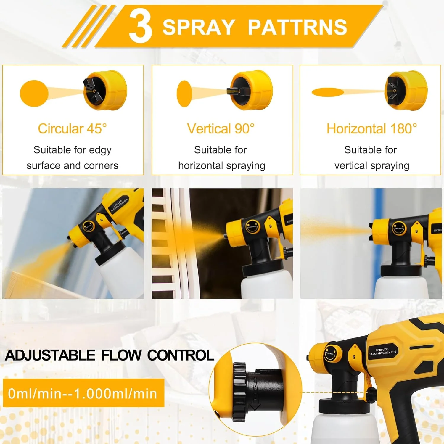 دستگاه رنگ پاش شارژی برای باتری 20 ولت DEWALT Max، دستگاه های رنگ پاش برقی بدون هوا HVLP برای مصارف خانگی، مبلمان، دیوارها، کابینت ها، حصارها، درها و غیره (باتری شامل نمی شود) (156AD-1) دستگاه رنگ پاش شارژی برای باتری 20 ولت DEWALT Max، دستگاه های رنگ پاش برقی بدون هوا HVLP برای مصارف خانگی، مبلمان، دیوارها، کابینت ها، حصارها، درها و غیره (باتری شامل نمی شود) (156AD-1)