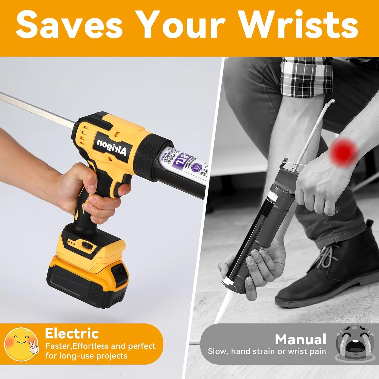 تفنگ درزگیر شارژی سازگار با باتری 20 ولت Dewalt MAX، تفنگ درزگیر برقی ارتقا یافته، ابزار درزگیری سیلیکونی، 6 سرعت قابل تنظیم، 300 میلی لیتر برای پر کردن و آب بندی تفنگ درزگیر شارژی سازگار با باتری 20 ولت Dewalt MAX، تفنگ درزگیر برقی ارتقا یافته، ابزار درزگیری سیلیکونی، 6 سرعت قابل تنظیم، 300 میلی لیتر برای پر کردن و آب بندی