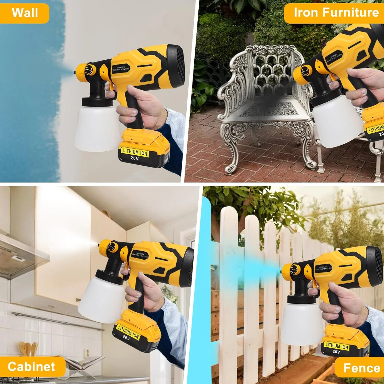 دستگاه رنگ پاش شارژی برای باتری 20 ولت DEWALT Max، دستگاه های رنگ پاش برقی بدون هوا HVLP برای مصارف خانگی، مبلمان، دیوارها، کابینت ها، حصارها، درها و غیره (باتری شامل نمی شود) (156AD-1) دستگاه رنگ پاش شارژی برای باتری 20 ولت DEWALT Max، دستگاه های رنگ پاش برقی بدون هوا HVLP برای مصارف خانگی، مبلمان، دیوارها، کابینت ها، حصارها، درها و غیره (باتری شامل نمی شود) (156AD-1)