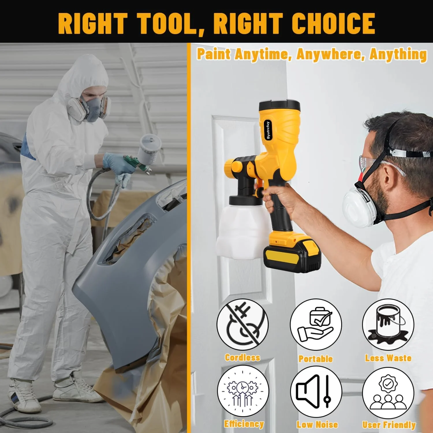 پیستوله رنگ پاش برای باتری 20 ولت Dewalt - تفنگ رنگ پاش برقی 300 وات HVLP با 4 سایز نازل و 3 الگوی پاشش، پیستوله رنگ پاش بی سیم دستی برای رنگ آمیزی داخلی و خارجی خانه (فقط ابزار) پیستوله رنگ پاش برای باتری 20 ولت Dewalt - تفنگ رنگ پاش برقی 300 وات HVLP با 4 سایز نازل و 3 الگوی پاشش، پیستوله رنگ پاش بی سیم دستی برای رنگ آمیزی داخلی و خارجی خانه (فقط ابزار)