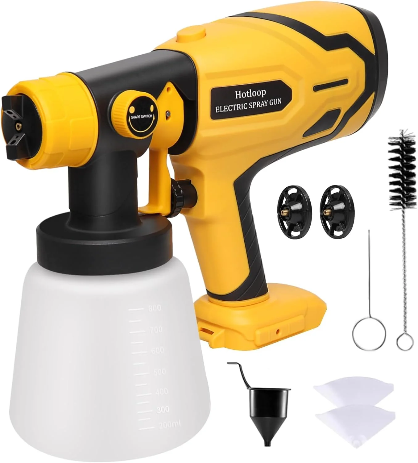 دستگاه رنگ پاش بی سیم HVLP مناسب باتری 20 ولت DEWALT، مناسب برای رنگ آمیزی داخلی و خارجی خانه، رنگ پاش رنگ و روغن برای حصار، مبلمان، کابینت، دیوارها و غیره (باتری شامل نمی شود)