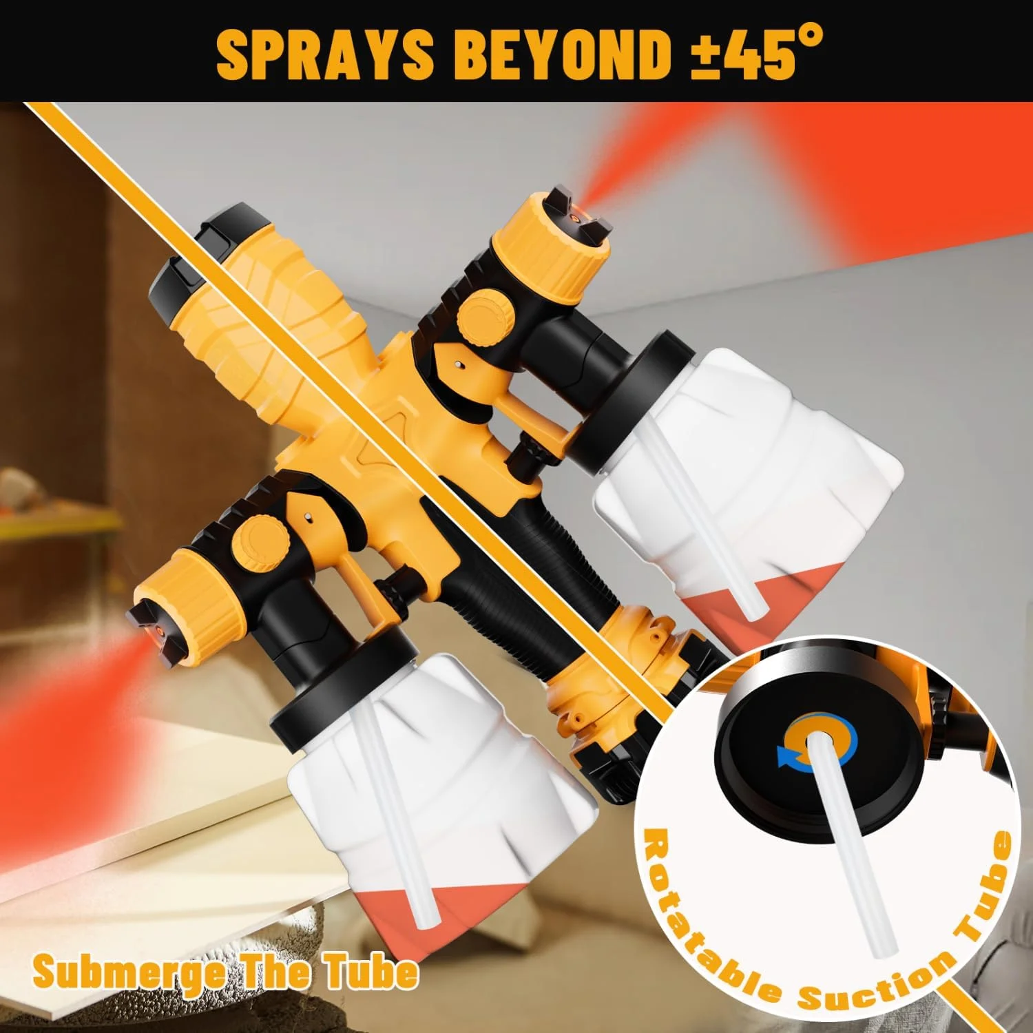 پیستوله رنگ پاش برای باتری 20 ولت Dewalt - تفنگ رنگ پاش برقی 300 وات HVLP با 4 سایز نازل و 3 الگوی پاشش، پیستوله رنگ پاش بی سیم دستی برای رنگ آمیزی داخلی و خارجی خانه (فقط ابزار) پیستوله رنگ پاش برای باتری 20 ولت Dewalt - تفنگ رنگ پاش برقی 300 وات HVLP با 4 سایز نازل و 3 الگوی پاشش، پیستوله رنگ پاش بی سیم دستی برای رنگ آمیزی داخلی و خارجی خانه (فقط ابزار)