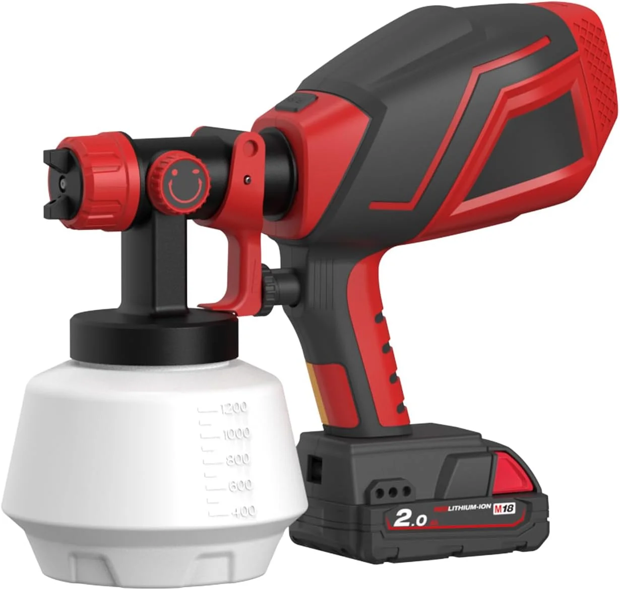 پیستوله رنگ پاش شارژی سازگار با DeWalt 20V MAX، ظرفیت 1200 میلی لیتر، تمیز کردن آسان، حالت های اسپری قابل تنظیم برای بازسازی خانه و رنگ آمیزی خودرو (باتری شامل نمی شود)