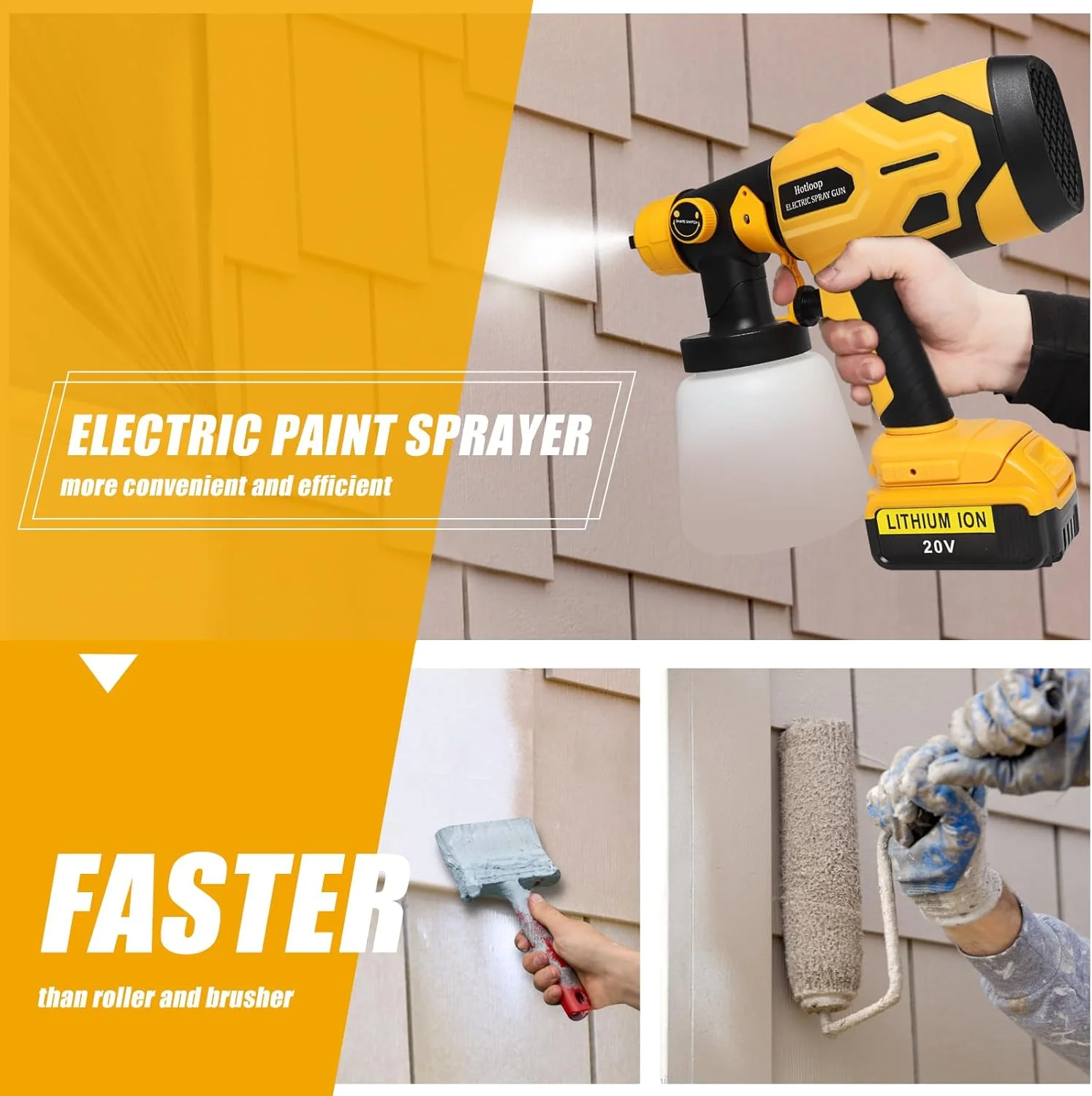 دستگاه رنگ پاش بی سیم HVLP مناسب باتری 20 ولت DEWALT، مناسب برای رنگ آمیزی داخلی و خارجی خانه، رنگ پاش رنگ و روغن برای حصار، مبلمان، کابینت، دیوارها و غیره (باتری شامل نمی شود) دستگاه رنگ پاش بی سیم HVLP مناسب باتری 20 ولت DEWALT، مناسب برای رنگ آمیزی داخلی و خارجی خانه، رنگ پاش رنگ و روغن برای حصار، مبلمان، کابینت، دیوارها و غیره (باتری شامل نمی شود)