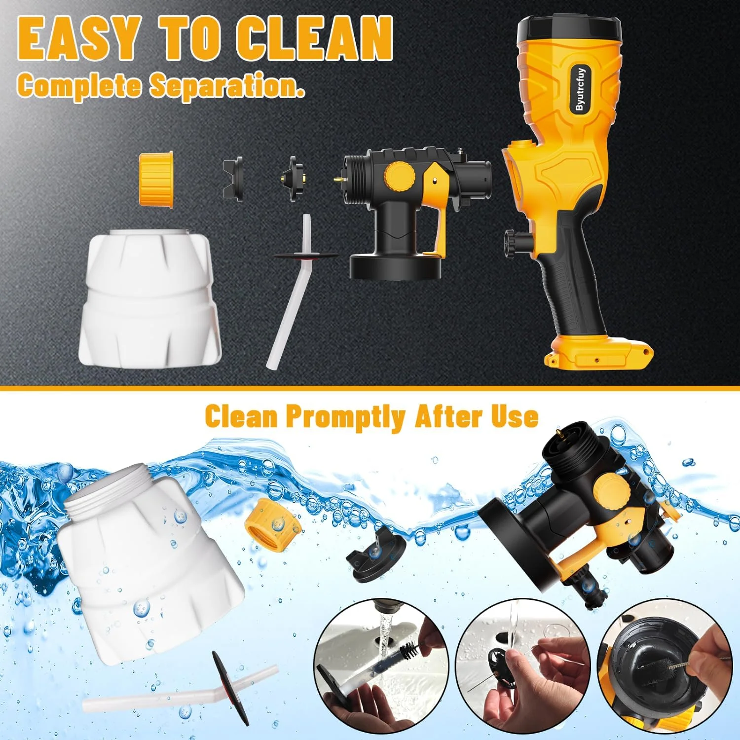 پیستوله رنگ پاش برای باتری 20 ولت Dewalt - تفنگ رنگ پاش برقی 300 وات HVLP با 4 سایز نازل و 3 الگوی پاشش، پیستوله رنگ پاش بی سیم دستی برای رنگ آمیزی داخلی و خارجی خانه (فقط ابزار) پیستوله رنگ پاش برای باتری 20 ولت Dewalt - تفنگ رنگ پاش برقی 300 وات HVLP با 4 سایز نازل و 3 الگوی پاشش، پیستوله رنگ پاش بی سیم دستی برای رنگ آمیزی داخلی و خارجی خانه (فقط ابزار)