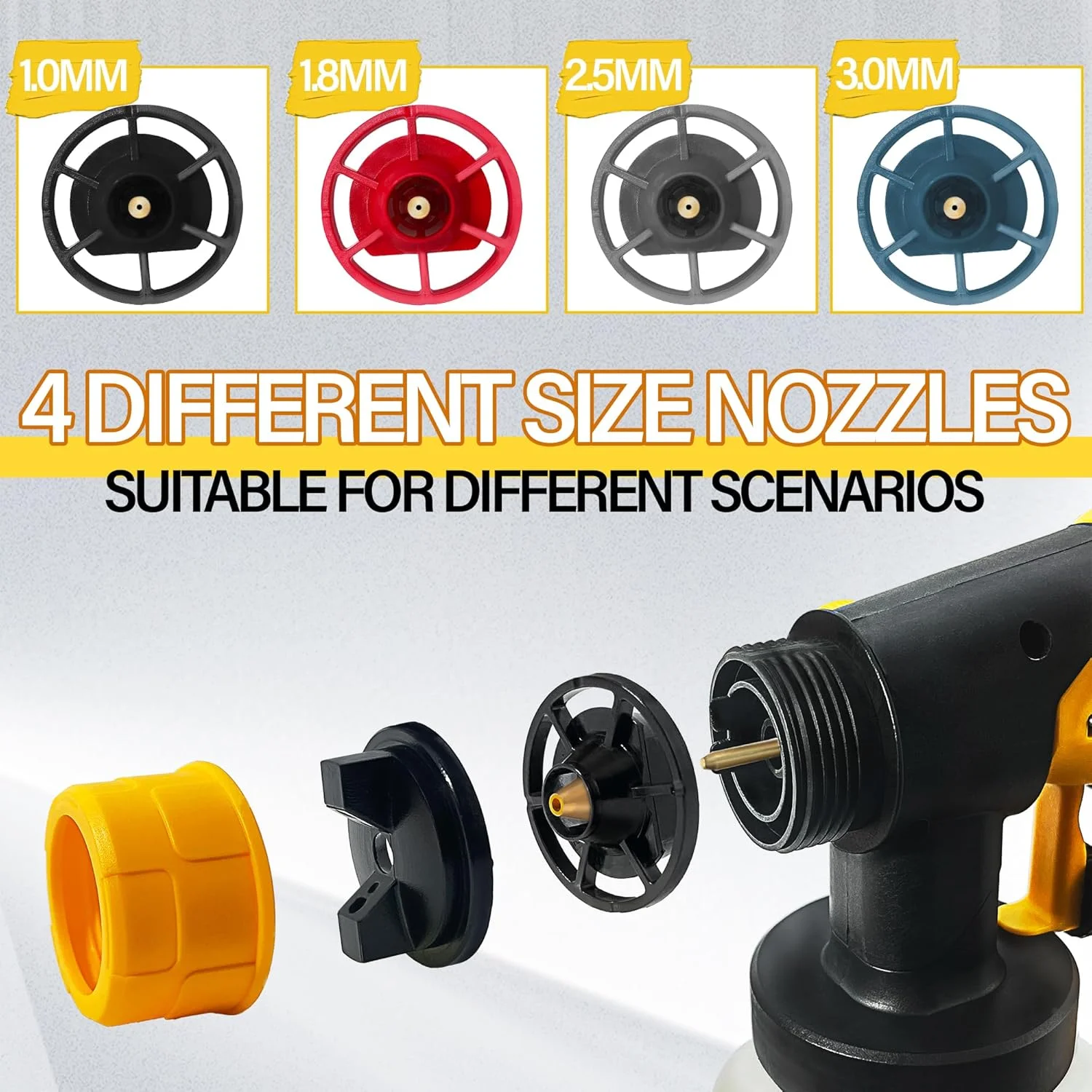 دستگاه رنگ پاش L1NXIXI برای باتری 20 ولت Dewalt MAX، تفنگ رنگ پاش HVLP با موتور و نازل مسی، دستگاه رنگ پاش بی سیم 600 واتی برای فضای داخلی و خارجی خانه، رنگ آمیزی خانه (فقط ابزار) دستگاه رنگ پاش L1NXIXI برای باتری 20 ولت Dewalt MAX، تفنگ رنگ پاش HVLP با موتور و نازل مسی، دستگاه رنگ پاش بی سیم 600 واتی برای فضای داخلی و خارجی خانه، رنگ آمیزی خانه (فقط ابزار)