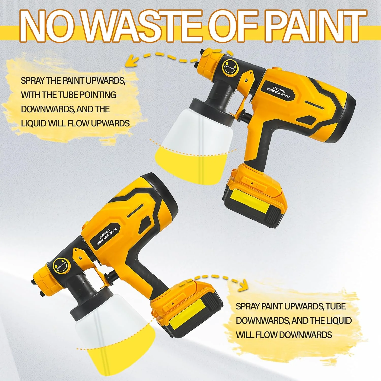 دستگاه رنگ پاش L1NXIXI برای باتری 20 ولت Dewalt MAX، تفنگ رنگ پاش HVLP با موتور و نازل مسی، دستگاه رنگ پاش بی سیم 600 واتی برای فضای داخلی و خارجی خانه، رنگ آمیزی خانه (فقط ابزار) دستگاه رنگ پاش L1NXIXI برای باتری 20 ولت Dewalt MAX، تفنگ رنگ پاش HVLP با موتور و نازل مسی، دستگاه رنگ پاش بی سیم 600 واتی برای فضای داخلی و خارجی خانه، رنگ آمیزی خانه (فقط ابزار)