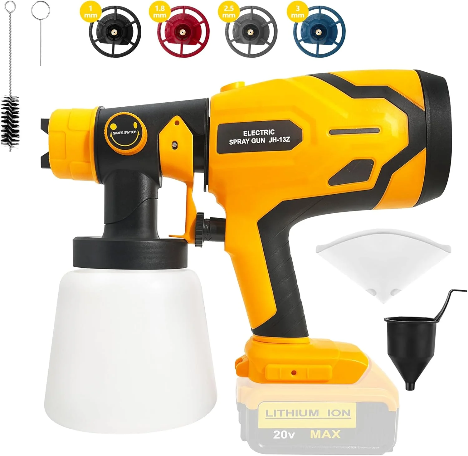 دستگاه رنگ پاش با باتری 20 ولت Dewalt MAX، تفنگ رنگ پاش HVLP با موتور و نازل مسی، دستگاه رنگ پاش بی سیم 600 واتی برای فضای داخلی و خارجی خانه، رنگ آمیزی خانه (فقط ابزار)…