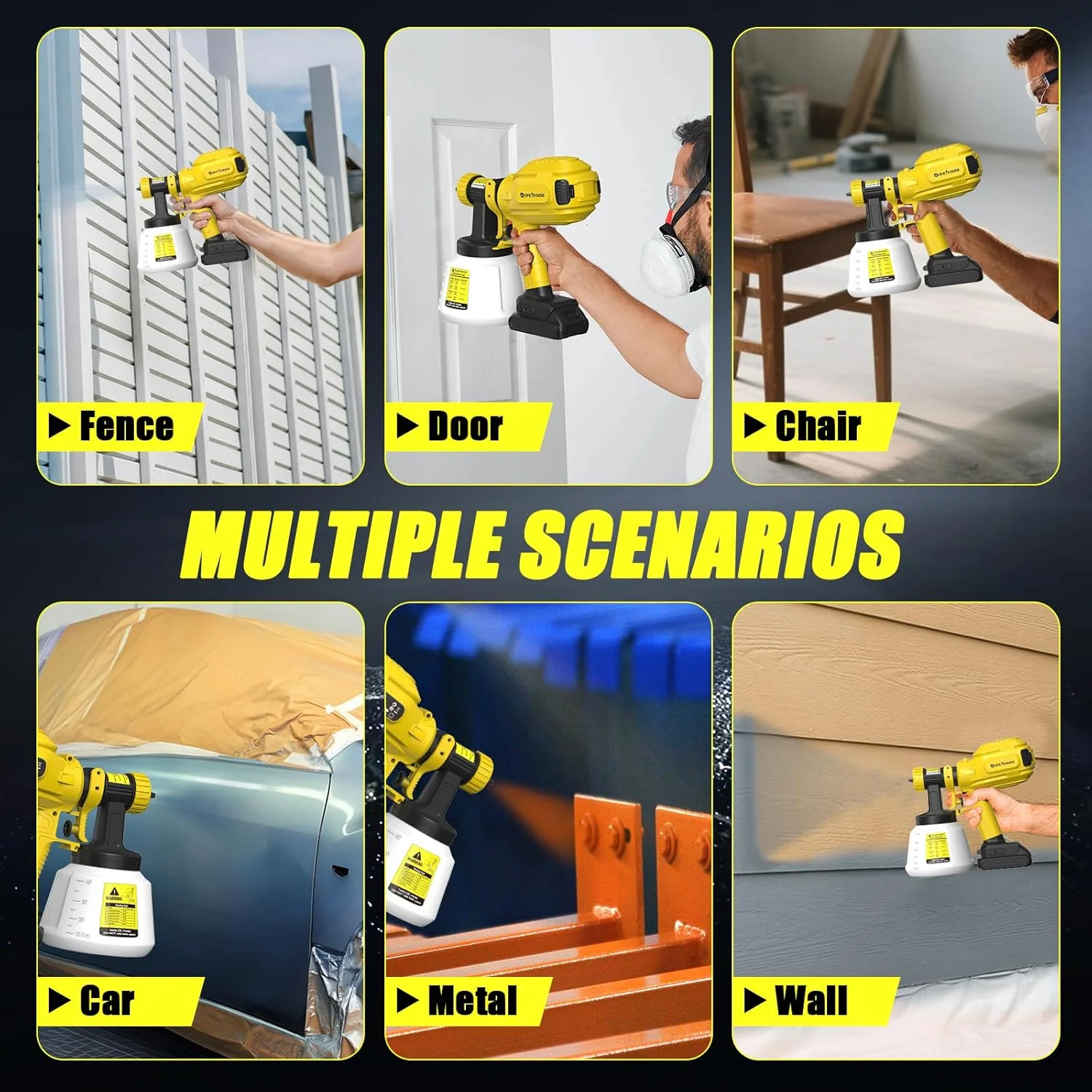 دستگاه رنگ پاش شارژی سازگار با باتری 18 ولت Dewalt (باتری شامل نمی شود) با 4 نازل و 3 حالت پاشش، مناسب برای رنگ آمیزی حصار، دارای مخزن 1200 میلی لیتری HVLP، ایده آل برای حصارها، سوله ها، دیوارها و مبلمان دستگاه رنگ پاش شارژی سازگار با باتری 18 ولت Dewalt (باتری شامل نمی شود) با 4 نازل و 3 حالت پاشش، مناسب برای رنگ آمیزی حصار، دارای مخزن 1200 میلی لیتری HVLP، ایده آل برای حصارها، سوله ها، دیوارها و مبلمان