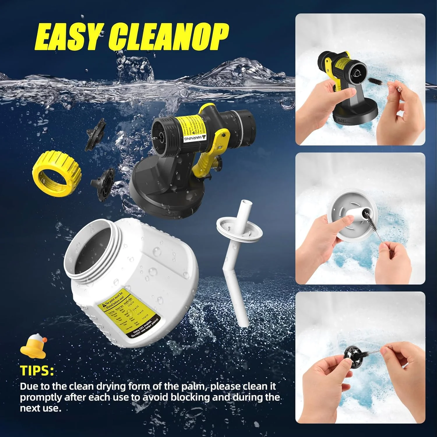 دستگاه رنگ پاش شارژی سازگار با باتری 18 ولت Dewalt (باتری شامل نمی شود) با 4 نازل و 3 حالت پاشش، مناسب برای رنگ آمیزی حصار، دارای مخزن 1200 میلی لیتری HVLP، ایده آل برای حصارها، سوله ها، دیوارها و مبلمان دستگاه رنگ پاش شارژی سازگار با باتری 18 ولت Dewalt (باتری شامل نمی شود) با 4 نازل و 3 حالت پاشش، مناسب برای رنگ آمیزی حصار، دارای مخزن 1200 میلی لیتری HVLP، ایده آل برای حصارها، سوله ها، دیوارها و مبلمان