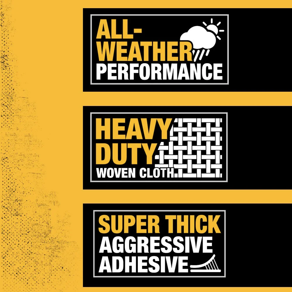 نوار چسب مشکی فوق العاده مقاوم DEWALT، 48 میلی متر × 27 متر، بسته 2 عددی نوار چسب مشکی فوق العاده مقاوم DEWALT، 48 میلی متر × 27 متر، بسته 2 عددی