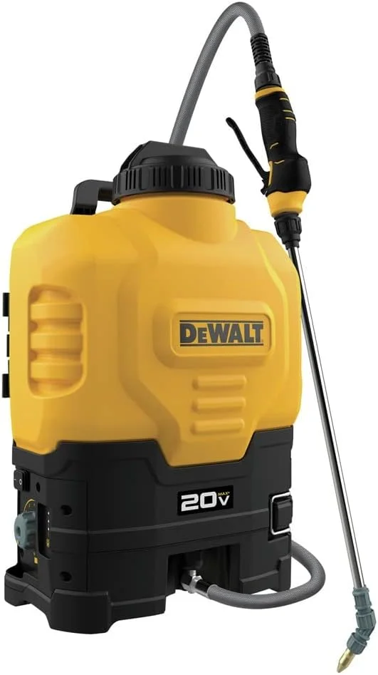 سمپاش پشتی با باتری لیتیوم-یونی 20 ولت DEWALT، سمپاش برقی (فقط ابزار)، 4 گالن
