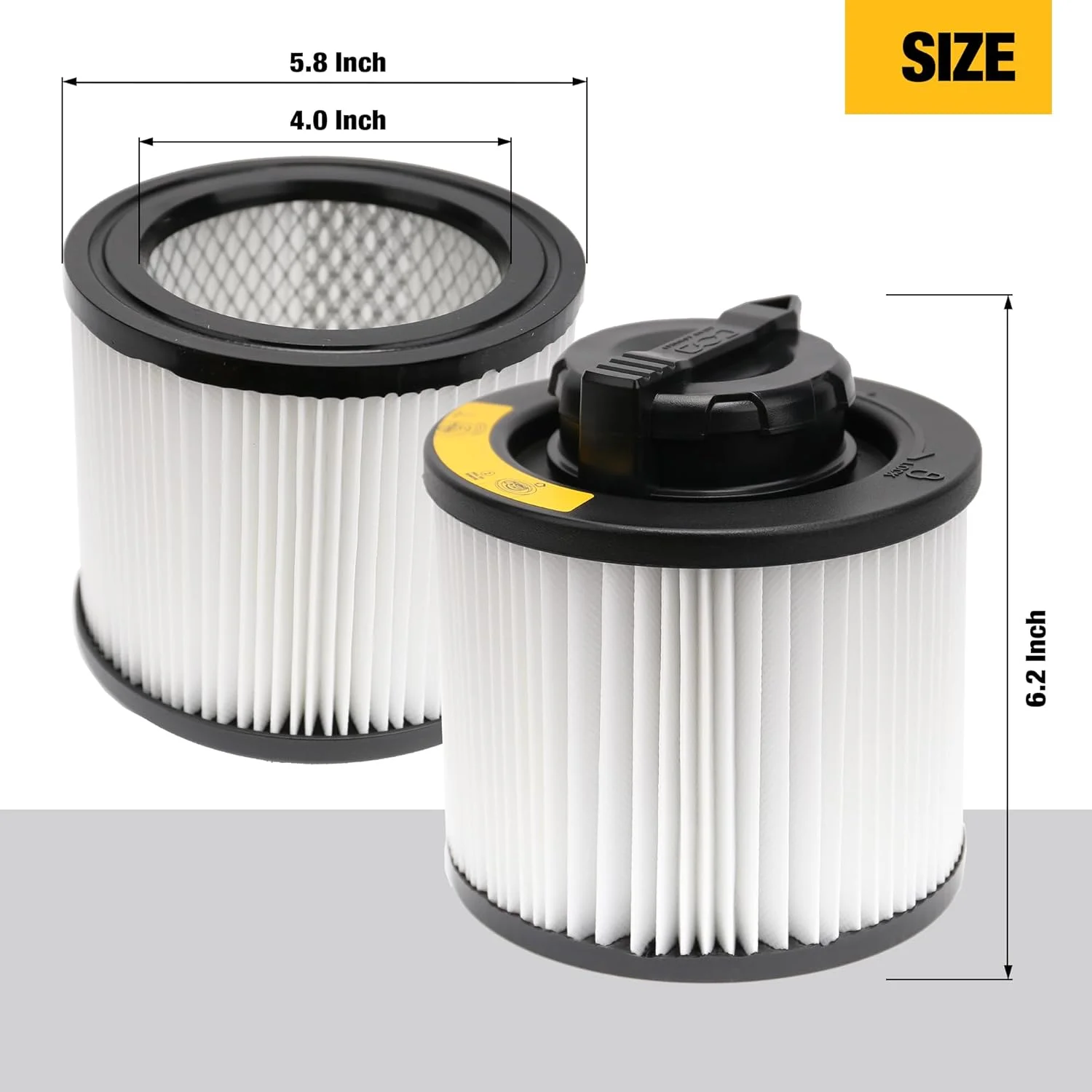 فیلتر کارتریجی معمولی DEWALT DXVC4001 - 4 گالن، سفید فیلتر کارتریجی معمولی DEWALT DXVC4001 - 4 گالن، سفید