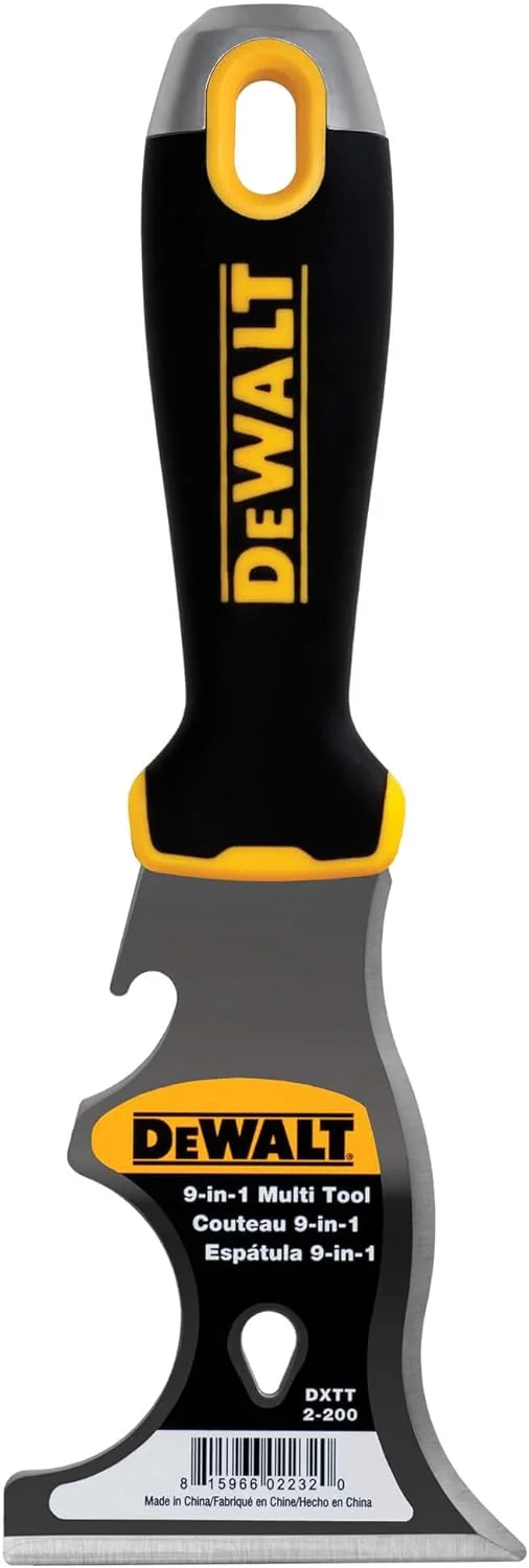 ابزار نقاشی 9 در 1 DEWALT | فولاد کربنی با دسته نایلونی مشکی | DXTT-2-200