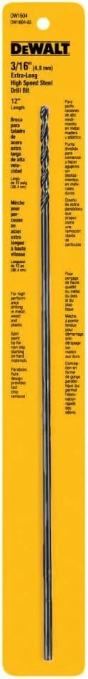 مته فوق العاده بلند اکسید سیاه دیوالت DW1604 سایز 3/16 اینچ در 12 اینچ