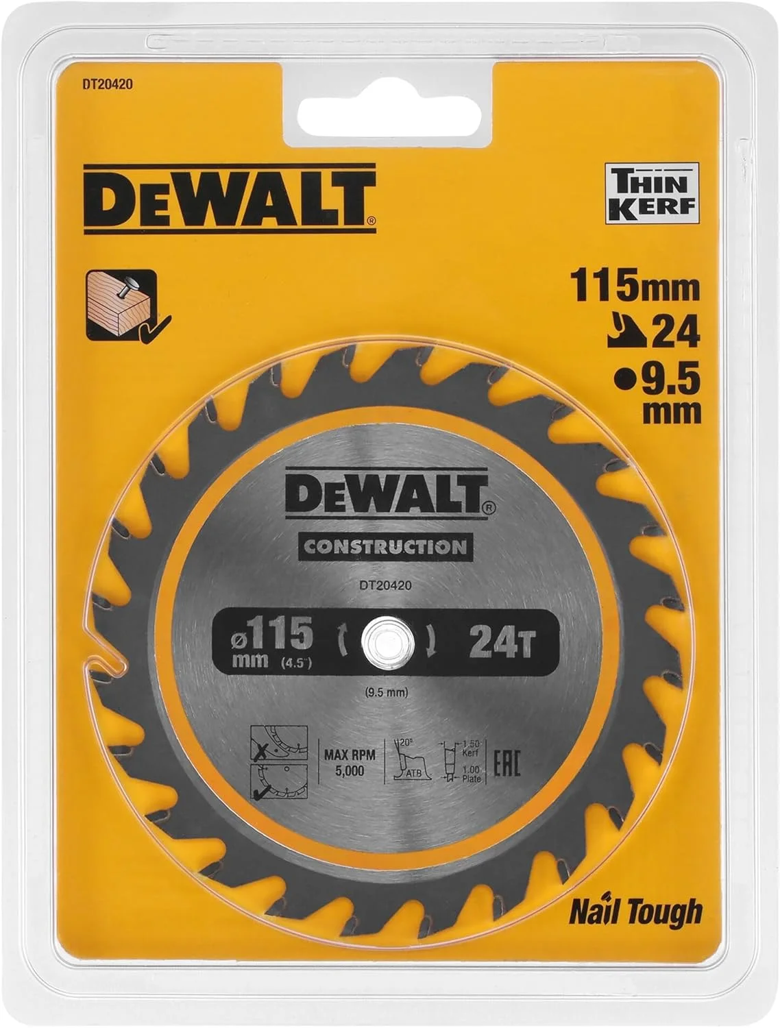 تیغه اره گرد ساختمانی بی سیم DEWALT DT20420-QZ - نجاری 115 میلی متر 24 دندانه تیغه اره گرد ساختمانی بی سیم DEWALT DT20420-QZ - نجاری 115 میلی متر 24 دندانه