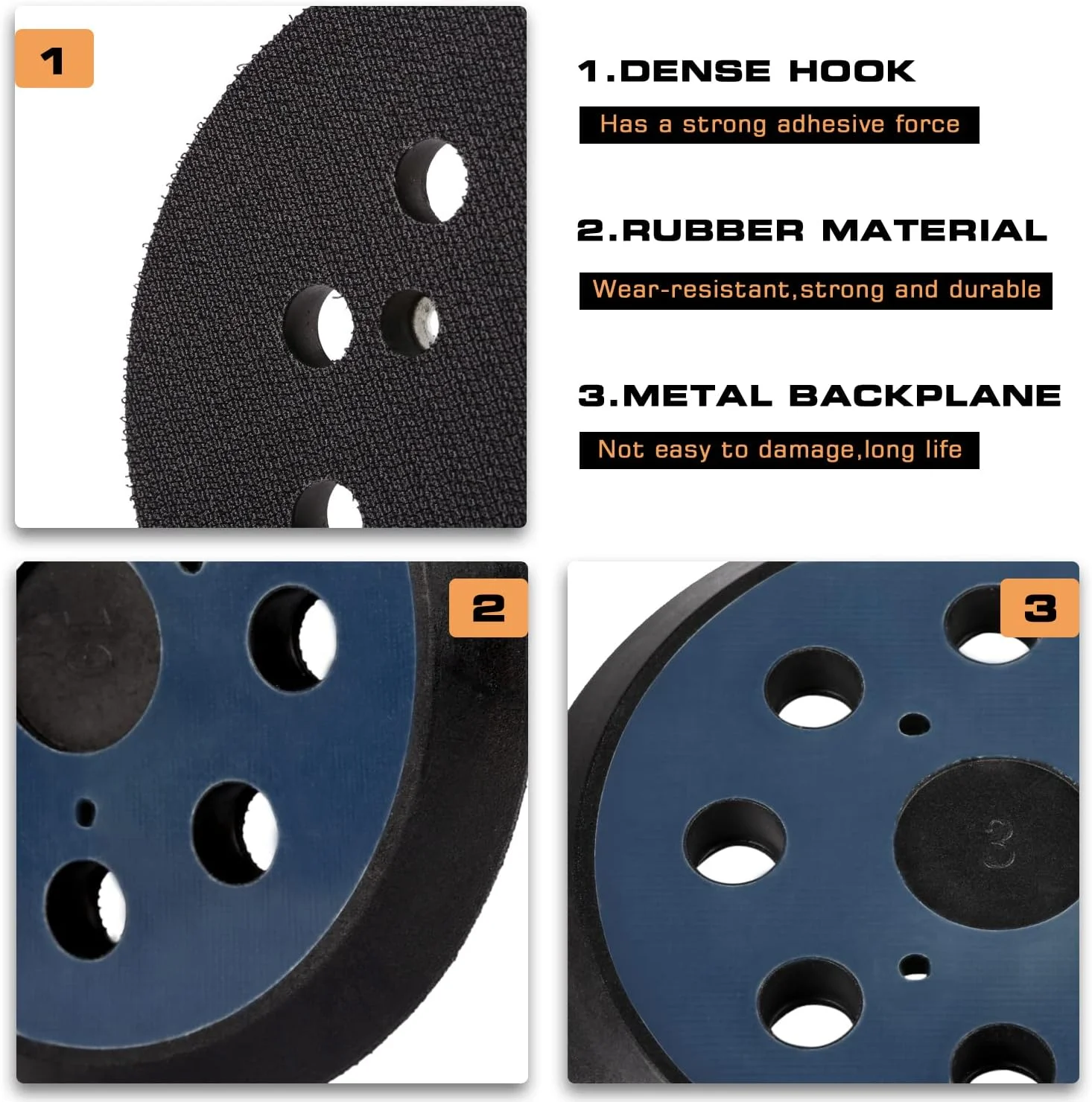 پد جایگزین سنباده 5 اینچی 8 سوراخه EAGLEGGO سازگار با سنباده های اوربیتال DeWalt DW420, DW421, Dw423, DW426, D26451, D26453 پد جایگزین سنباده 5 اینچی 8 سوراخه EAGLEGGO سازگار با سنباده های اوربیتال DeWalt DW420, DW421, Dw423, DW426, D26451, D26453