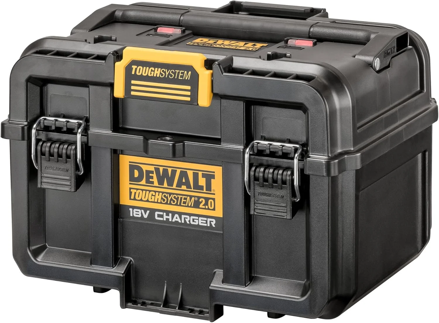 جعبه شارژ باتری Dewalt DWST83471-QW ToughSystem 2.0، 18 ولت و فلکس ولت، شارژ USB، نشانگر شارژ، شارژ همزمان 2 باتری، تحویل بدون باتری