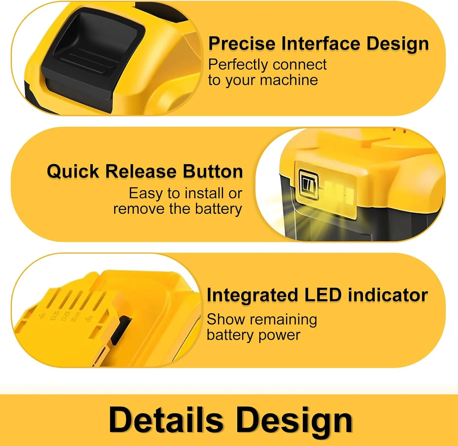 باتری جایگزین ANTOOLOCKER برای باتری 20 ولت مکس Dewalt: باتری های لیتیومی 8.0 آمپر سازگار با باتری Dewalt DCB208 DCB200 DCB206 DCB205 DCB204 DCB203 DCB180 ابزارهای برقی بی سیم، بسته 2 عددی