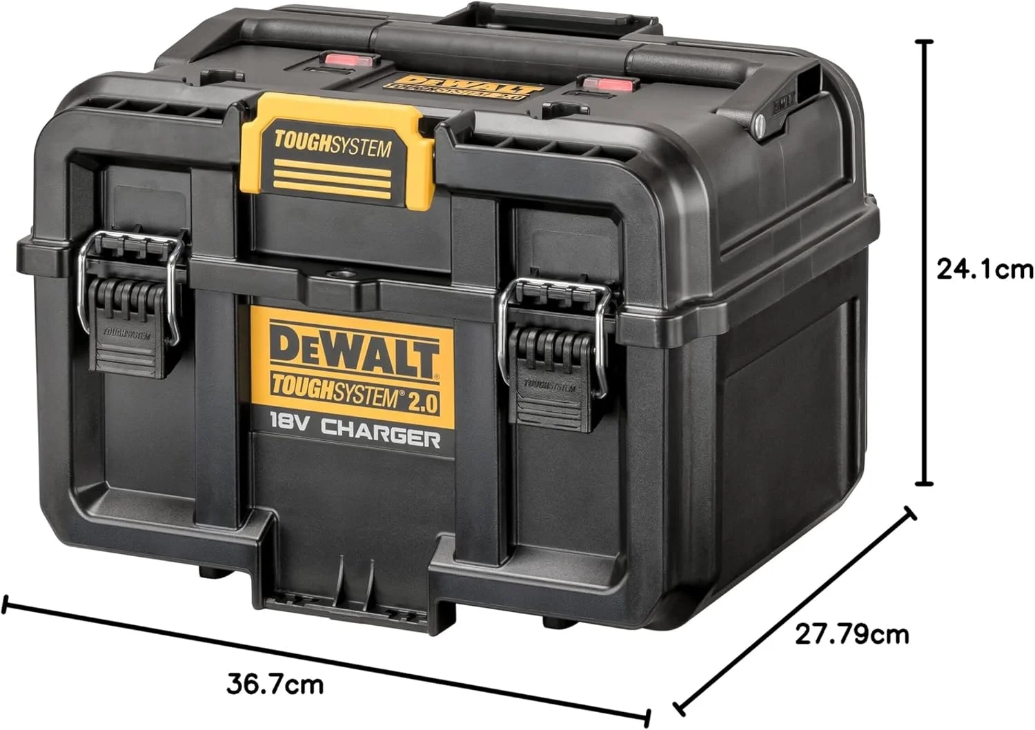 جعبه شارژ باتری Dewalt DWST83471-QW ToughSystem 2.0، 18 ولت و فلکس ولت، شارژ USB، نشانگر شارژ، شارژ همزمان 2 باتری، تحویل بدون باتری جعبه شارژ باتری Dewalt DWST83471-QW ToughSystem 2.0، 18 ولت و فلکس ولت، شارژ USB، نشانگر شارژ، شارژ همزمان 2 باتری، تحویل بدون باتری