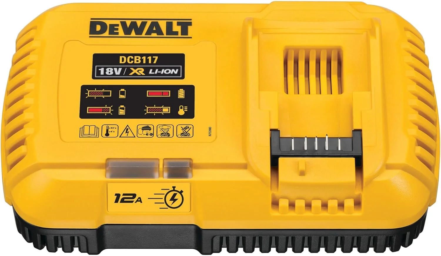 سیستم شارژر سریع Dewalt DCB117 (مناسب برای تمام باتری های 18 ولت از جمله XR Flexvolt، با جریان شارژ 12 آمپر، فرآیند شارژ 2 مرحله ای از باتری محافظت می کند، نمایشگر LED فرآیندهای شارژ، مناسب) سیستم شارژر سریع Dewalt DCB117 (مناسب برای تمام باتری های 18 ولت از جمله XR Flexvolt، با جریان شارژ 12 آمپر، فرآیند شارژ 2 مرحله ای از باتری محافظت می کند، نمایشگر LED فرآیندهای شارژ، مناسب)