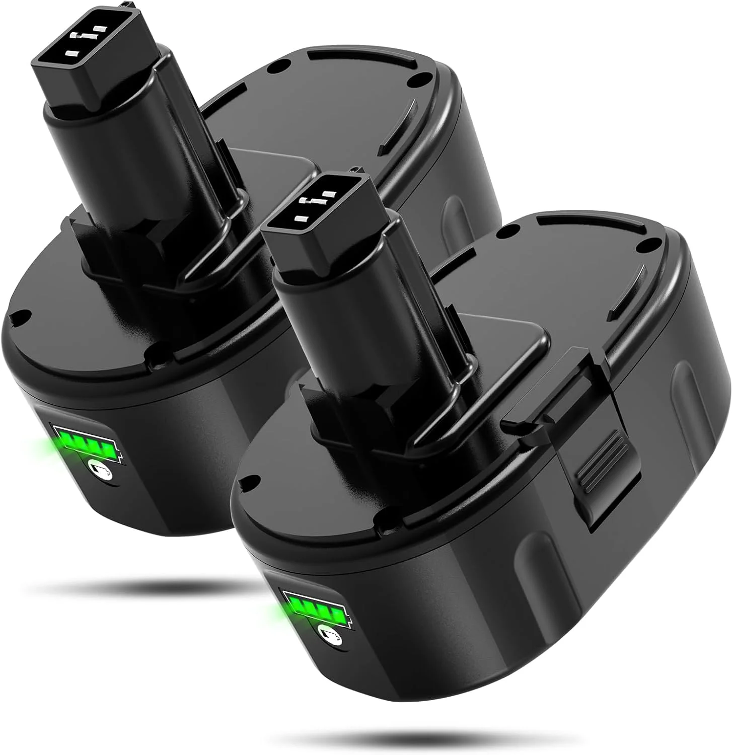 بسته 2 عددی باتری لیتیومی 6.0 آمپر ساعتی 18 ولت Qwenoer جایگزین باتری 18 ولت Dewalt سازگار با باتری های 18 ولت Dewalt مدل های DC9096 DC9098 DC9099 DW9095 DW9096 DW9098 DE9039 (غیر قابل استفاده برای DC9180)