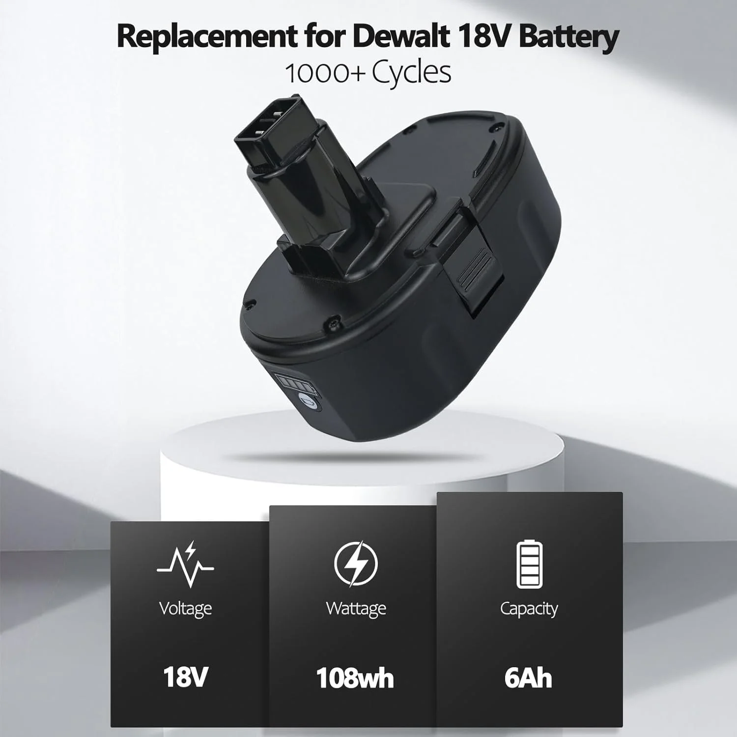 بسته 2 عددی باتری لیتیومی 6.0 آمپر ساعتی 18 ولت Qwenoer جایگزین باتری 18 ولت Dewalt سازگار با باتری های 18 ولت Dewalt مدل های DC9096 DC9098 DC9099 DW9095 DW9096 DW9098 DE9039 (غیر قابل استفاده برای DC9180) بسته 2 عددی باتری لیتیومی 6.0 آمپر ساعتی 18 ولت Qwenoer جایگزین باتری 18 ولت Dewalt سازگار با باتری های 18 ولت Dewalt مدل های DC9096 DC9098 DC9099 DW9095 DW9096 DW9098 DE9039 (غیر قابل استفاده برای DC9180)