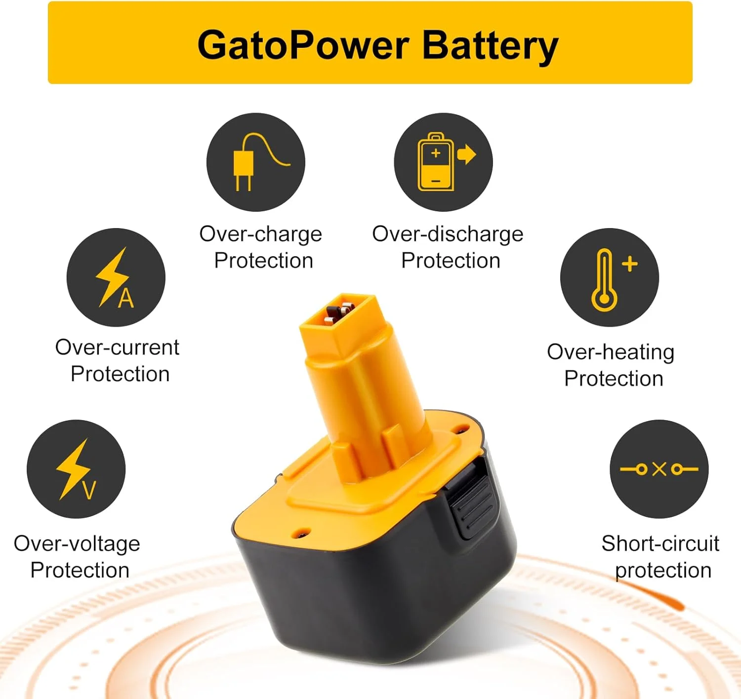 بسته 2 عددی باتری 3.6 آمپر ساعتی Ni-Mh جایگزین باتری 12 ولت Dewalt سازگار با DC9071 DE9071 DW9072 DE9074 DE9501 DW9071 DE9037 DE9072 152250-27 3977 7445-071 US Catastro بسته 2 عددی باتری 3.6 آمپر ساعتی Ni-Mh جایگزین باتری 12 ولت Dewalt سازگار با DC9071 DE9071 DW9072 DE9074 DE9501 DW9071 DE9037 DE9072 152250-27 3977 7445-071 US Catastro