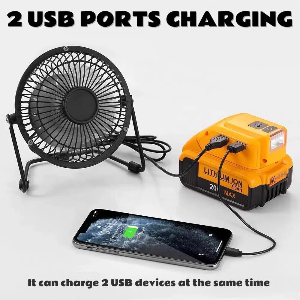 آداپتور باتری TPDL برای شارژر USB دیوالت - 18 ولت / 20 ولت حداکثر لیتیوم-یون با پورت USB C و DC، چراغ کار LED - منبع تغذیه 12 ولت 2 آمپر برای DCB090 آداپتور باتری TPDL برای شارژر USB دیوالت - 18 ولت / 20 ولت حداکثر لیتیوم-یون با پورت USB C و DC، چراغ کار LED - منبع تغذیه 12 ولت 2 آمپر برای DCB090