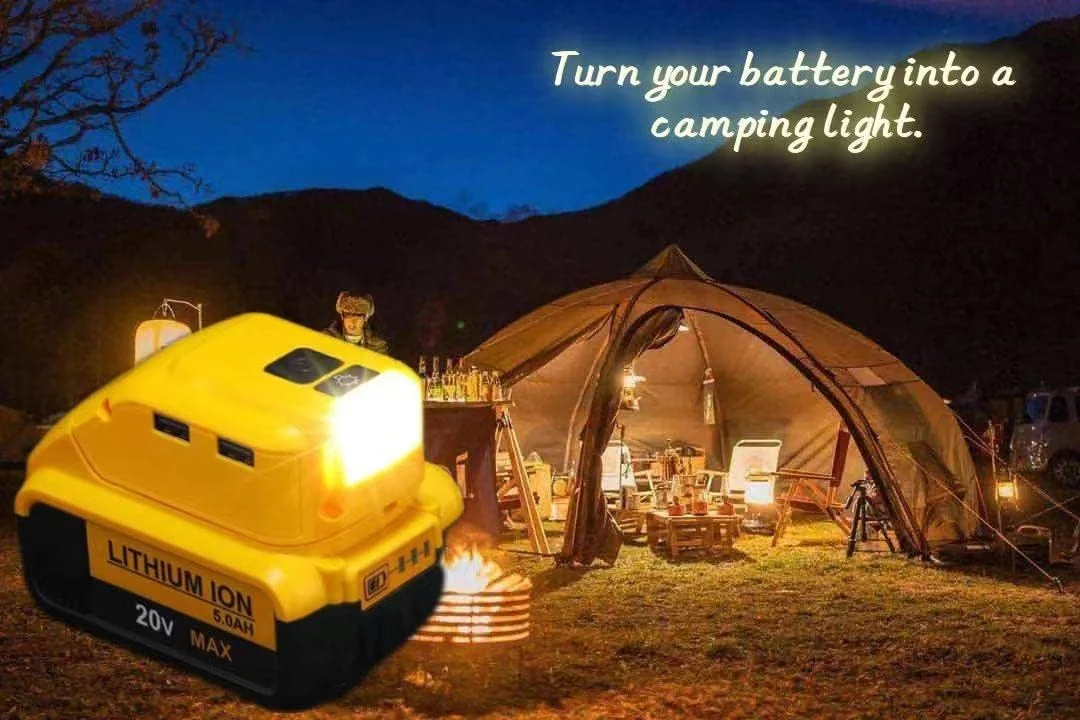 آداپتور باتری TPDL برای شارژر USB دیوالت - 18 ولت / 20 ولت حداکثر لیتیوم-یون با پورت USB C و DC، چراغ کار LED - منبع تغذیه 12 ولت 2 آمپر برای DCB090 آداپتور باتری TPDL برای شارژر USB دیوالت - 18 ولت / 20 ولت حداکثر لیتیوم-یون با پورت USB C و DC، چراغ کار LED - منبع تغذیه 12 ولت 2 آمپر برای DCB090