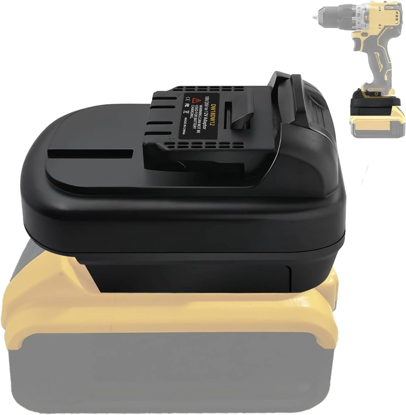 آداپتور DEWDYS برای Dewalt 12V، برای تبدیل باتری لیتیوم یونی Dewalt 20V Max XR DCB200 به باتری Dewalt 12V DCB120 DCB124 DCB126، مناسب برای مبدل ابزار برقی بی سیم Dewalt 12V MAX