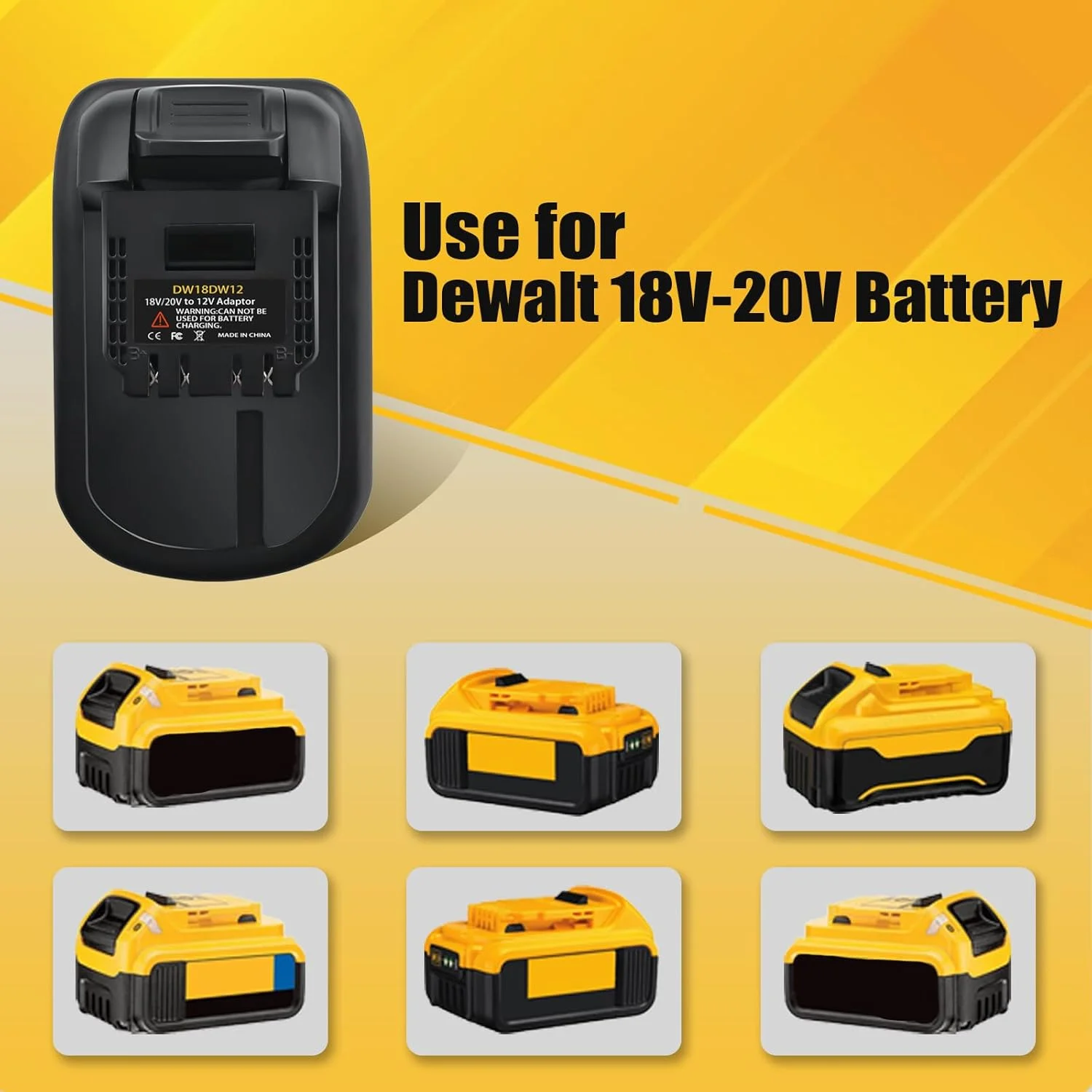 آداپتور DEWDYS برای Dewalt 12V، برای تبدیل باتری لیتیوم یونی Dewalt 20V Max XR DCB200 به باتری Dewalt 12V DCB120 DCB124 DCB126، مناسب برای مبدل ابزار برقی بی سیم Dewalt 12V MAX آداپتور DEWDYS برای Dewalt 12V، برای تبدیل باتری لیتیوم یونی Dewalt 20V Max XR DCB200 به باتری Dewalt 12V DCB120 DCB124 DCB126، مناسب برای مبدل ابزار برقی بی سیم Dewalt 12V MAX